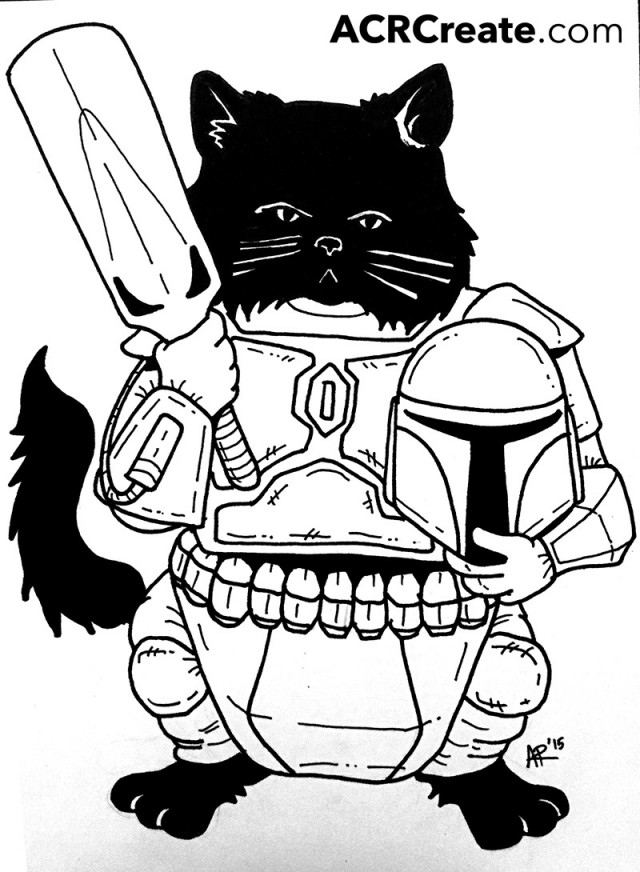 Bubba the Cat as Boba Fett