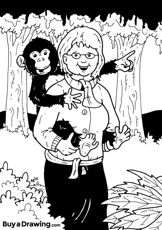Monkey on Your Back Custom Cartoon Birthday Drawing