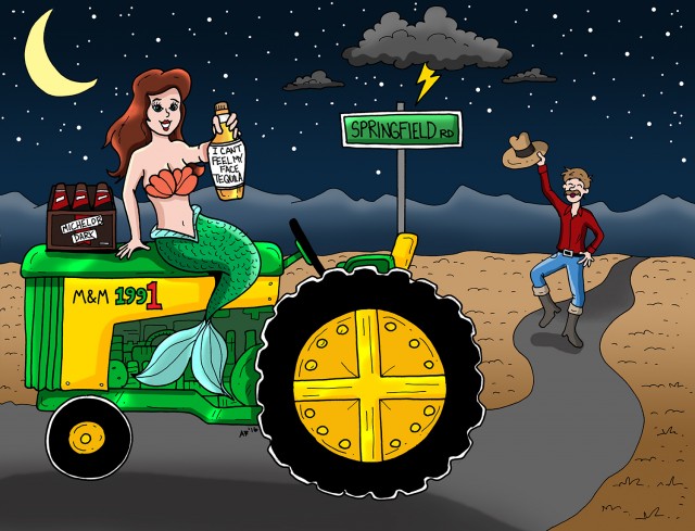 A Drawing of a Mermaid, Tequila, a Tractor, a Cowboy and More!