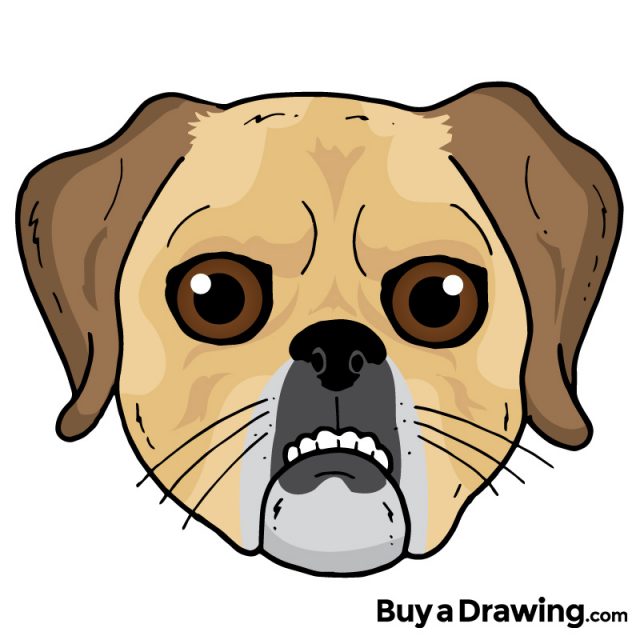 Cartoon Dog Head Caricature for a Small Business Logo