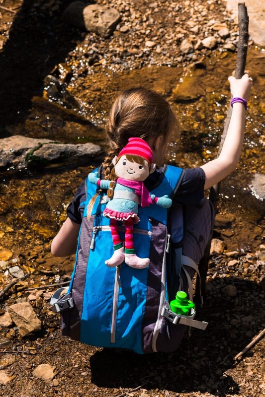 Clementine the Elf on a Riddle family hike.