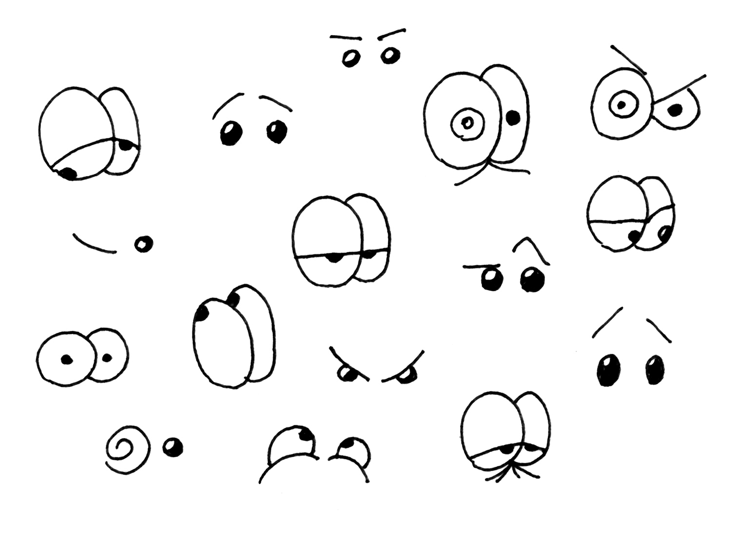 How to Easily Draw Cartoon Eyes to Show Different Emotions